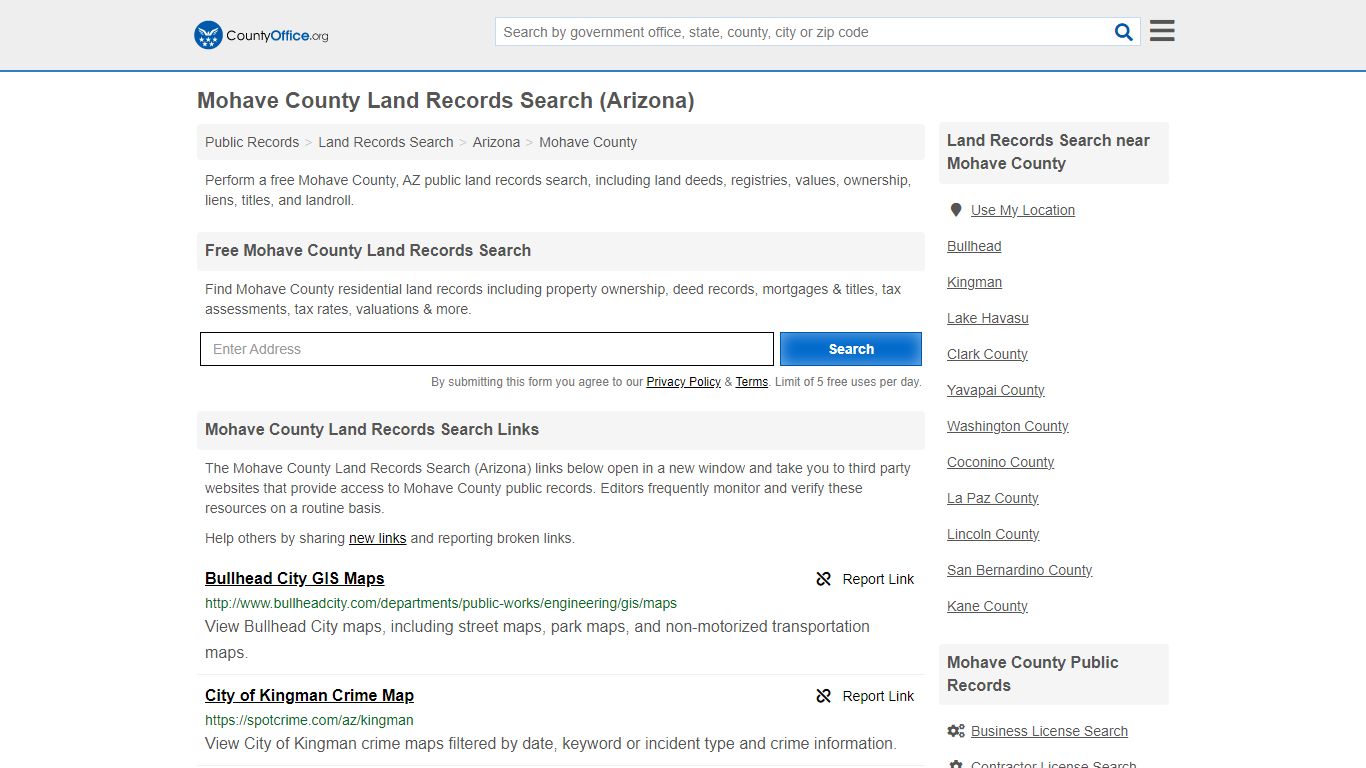 Mohave County Land Records Search (Arizona) - County Office