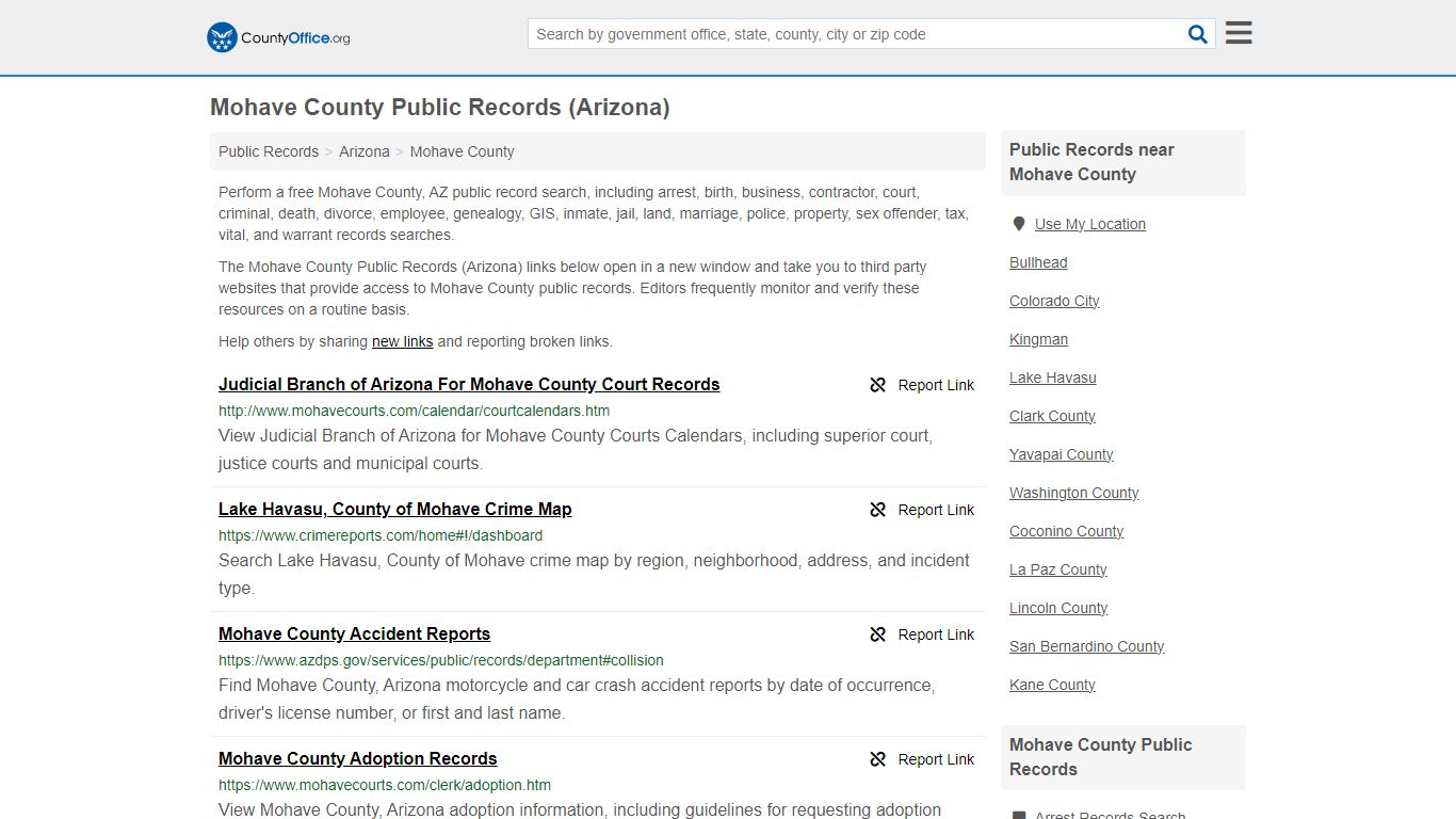 Public Records - Mohave County, AZ (Business, Criminal, GIS, Property ...